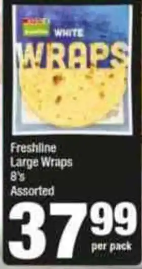 Spar Freshline Large Wraps 8's Assorted offer