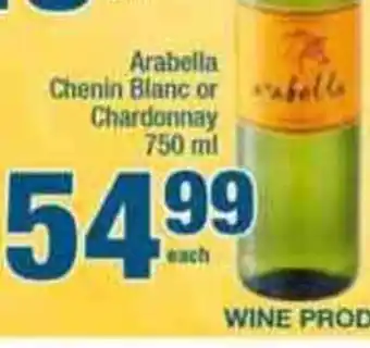 Arabella Chenin Blanc or Chardonnay 750ml