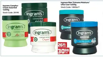 Africa Cash and Carry Ingram's Camphor Cream Assorted 1x500g offer
