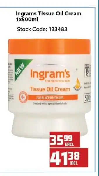 Africa Cash and Carry Ingram's Tissue Oil Cream 1x500g offer