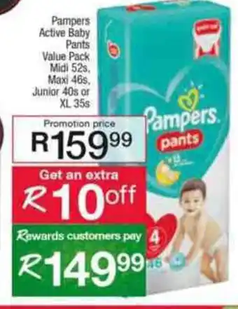 Spar Pampers Active Baby Pants offer