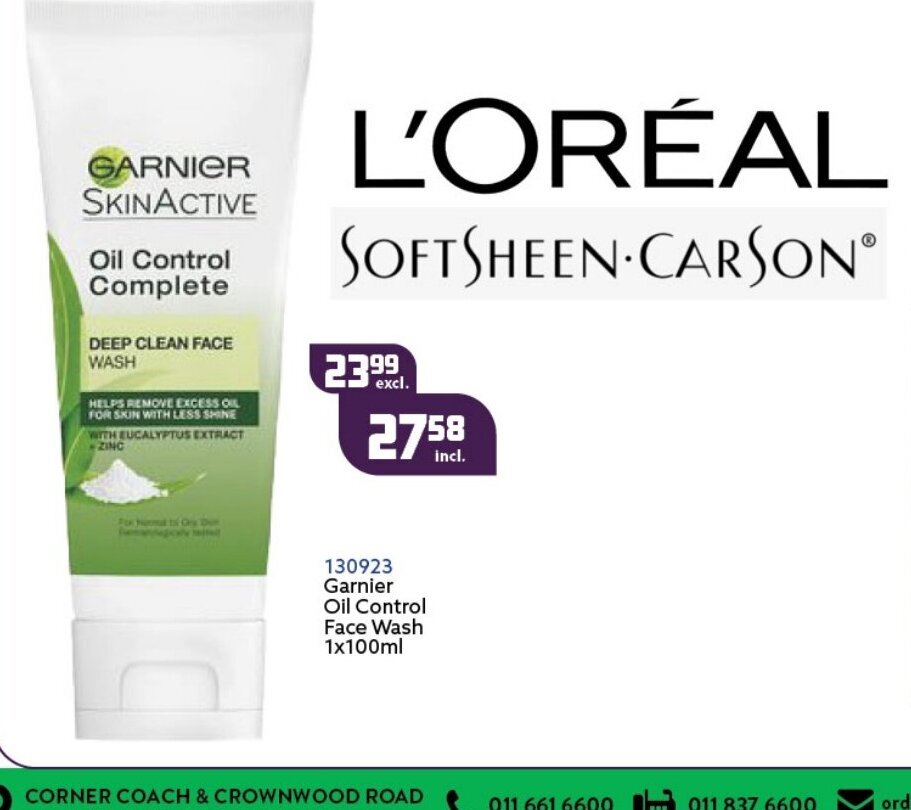 Garnier Oil Control Face Wash 1x100ml offer at Africa Cash and Carry