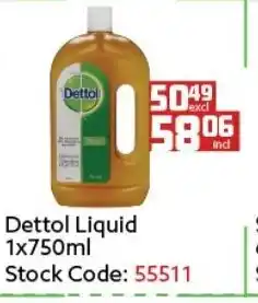 Africa Cash and Carry Dettol Liquid 1x750ml offer