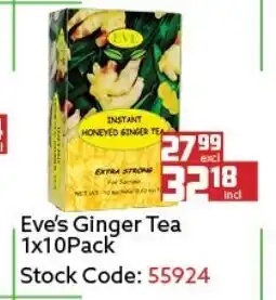 Africa Cash and Carry Eve's Ginger Tea 1x10Pack offer