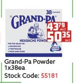 Africa Cash and Carry Grand-Pa Powder 1x38ea offer