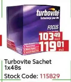 Africa Cash and Carry Turbovite Sachet 1x48s offer