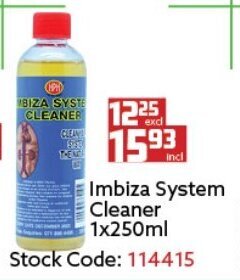 Africa Cash and Carry Imbiza System Cleaner 1x250ml offer