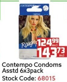 Africa Cash and Carry Contempo Condoms Asstd 6x3pack offer