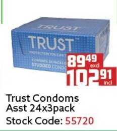 Trust Condoms Asst 24x3pack