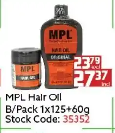 Africa Cash and Carry MPL Hair Oil B/Pack 1x125+60g offer