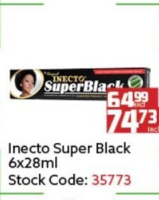 Africa Cash and Carry Inecto Super Black 6x28ml offer