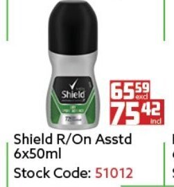 Africa Cash and Carry Shield R/On Asstd 6x50ml offer