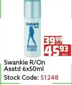 Africa Cash and Carry Swankie R/On Asstd 6x50ml offer