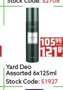 Yard Deo Assorted 6x125ml