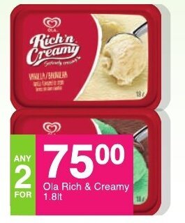 Save Ola Rich & Creamy 1.8lt offer