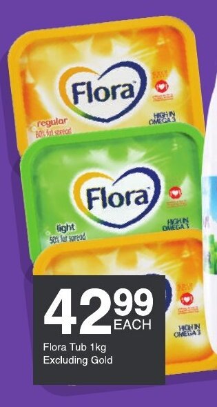 Save Flora Tub 1kg Excluding Gold offer