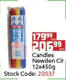 Africa Cash and Carry Candles Newden Clr 12x450g offer