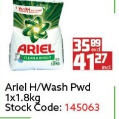 Africa Cash and Carry Ariel H/Wash Pwd 1x1.8kg offer