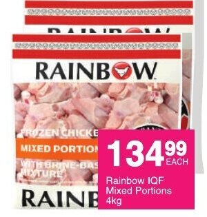 Save Rainbow IQF Mixed Portions 4kg offer