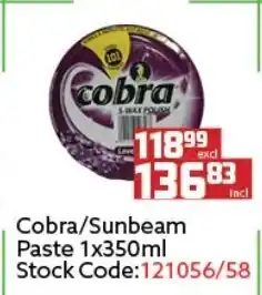 Africa Cash and Carry Cobra/Sunbeam Paste 1x350ml offer