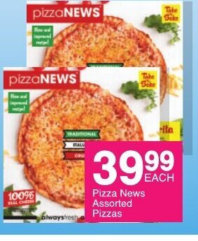 Save Pizza News Assorted Pizzas offer