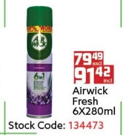 Africa Cash and Carry Airwick Fresh 6x280ml offer