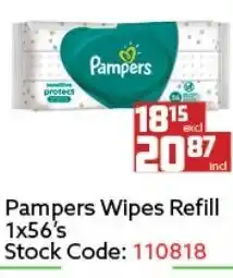 Africa Cash and Carry Pampers Wipes Refill 1x56's offer