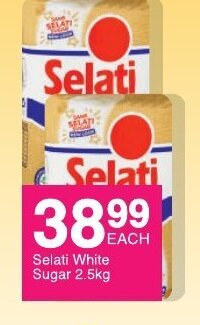 Save Selati White Sugar 2.5kg offer