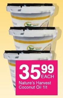 Save Nature's Harvest Coconut Oil 1lt offer