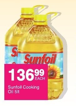 Save Sunfoil Cooking Oil 5lt offer