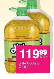 Save d'Lite Cooking Oil 5lt offer