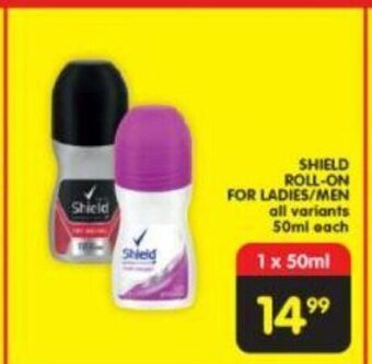 Shield Roll-On for Ladies/Men All Variants 50ml each