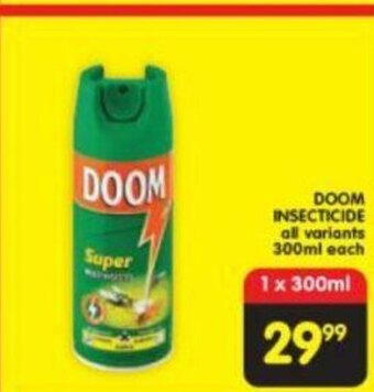Shoprite DOOM Insecticide All Variants 300ml each offer