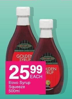 Save Illovo Syrup Squeeze 500ml offer