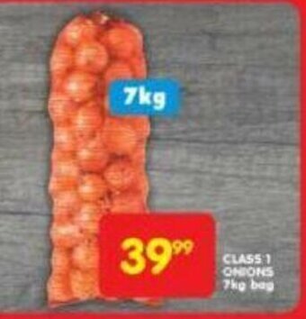 Shoprite Class 1 Onions 7kg bag offer