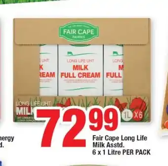 OK Foods Fair Cape Long Life Milk Asstd 6x1 Litre per pack offer