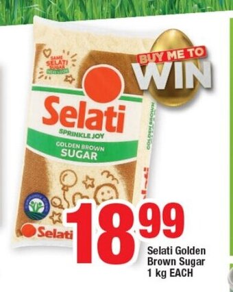 OK Foods Selati Golden Brown Sugar 1 kg each offer
