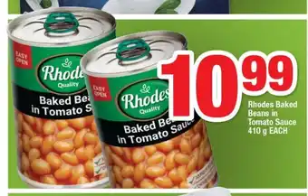 OK Foods Rhodes Baked Beans in Tomato Sauce 410g each offer