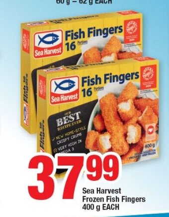 Sea Harvest Frozen Fish Fingers 400g each