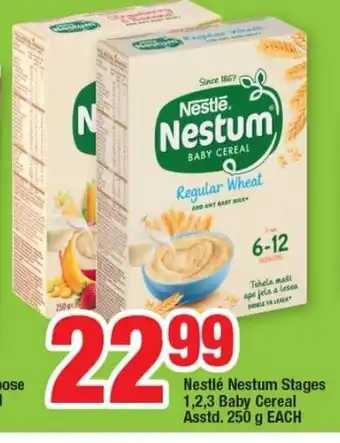 OK Foods Nestle Nestum Stages 1,2,3 Baby Cereal Asstd 250g each offer