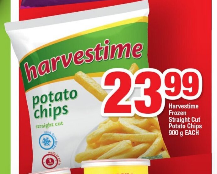 Harvestime Frozen Straight Cut Potato Chips 900g Each Offer At Ok Foods 1198