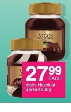 Save Vigos Hazelnut Spread 350g offer