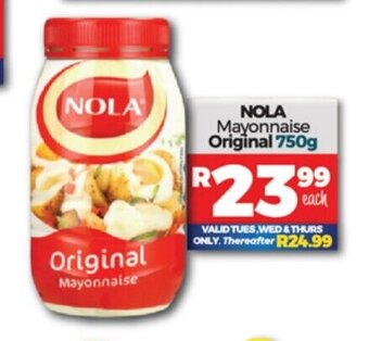 Take 'n Pay NOLA Mayonnaise Original 750g offer