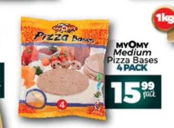 Take 'n Pay MyOMy Medium Pizza Bases 4 Pack offer