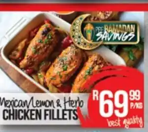 Take 'n Pay Mexican/Lemon & Herb Chicken Fillets offer
