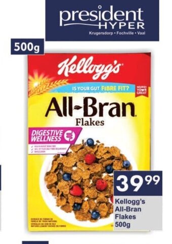 President Hyper Kellogg's All-Bran Flakes 500g offer