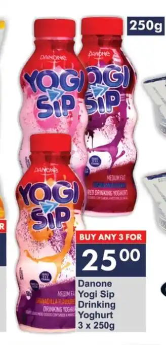 President Hyper Danone Yogi Sip Drinking Yoghurt 3 x 250g offer
