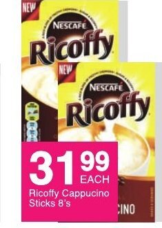 Save Ricoffy Cappuccino Sticks 8's offer