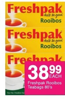 Save Freshpak Rooibos Teabags 80's offer