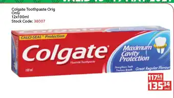Africa Cash and Carry Colgate Toothpaste Orig Only 12x100ml offer
